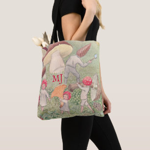 Tote Bag Personnalisé Elsa Beskow Fairytale Champhroom Four