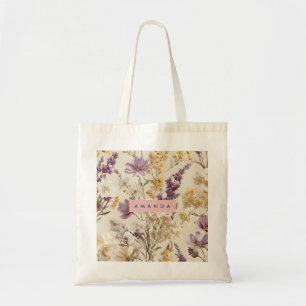Tote Bag Personnalisé Fleur sauvage doux prés floral