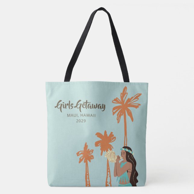 Tote Bag Personnalisé Getaway Hawaiian Girls (Devant)