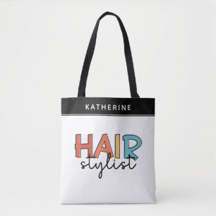 Tote Bag Personnalisé Hair Styliste Retro Coiffeur Cadeau
