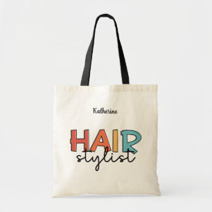 Tote Bag Personnalisé Hair Styliste Retro Coiffeur Cadeau