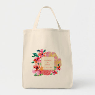 Tote Bag Personnalisé Hawaï Tropical Floral Splash