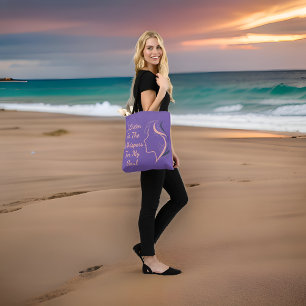 Tote Bag Personnalisé Inspirationnel Violet Fourre-tout-Éco