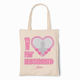 Tote Bag Personnalisé J'aime mon mari – Ajouter une photo e