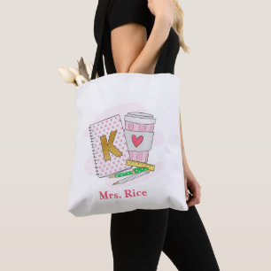 Tote Bag Personnalisé jardin d'enfants enseignant Livre ros