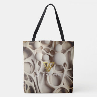 Tote Bag Personnalisé : Latte Art Abstrait Personnalisé Fou