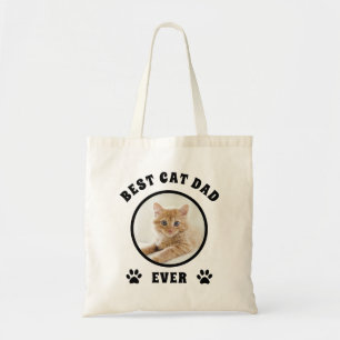 Tote Bag Personnalisé Meilleur Chat Papa Jamais Photo perso