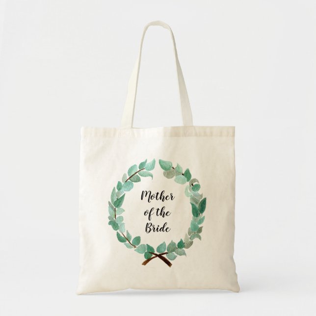 Tote Bag Personnalisé Mère de mariée Groom Dusty Blue Eucal (Devant)