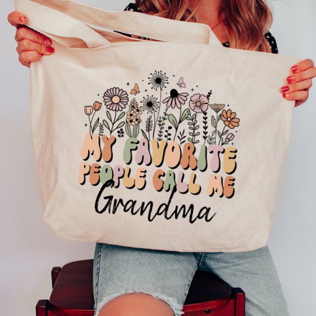 Tote Bag Personnalisé Mes Favoris Les gens m'appellent gran (Créateur téléchargé)