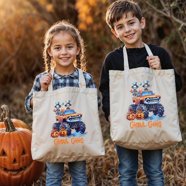 Tote Bag Personnalisé Moderne Camion Monster Ghoul Gang Hal (Créateur téléchargé)