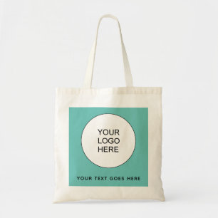 Tote Bag Personnalisé Moderne Entreprise Logo Budget Turquo