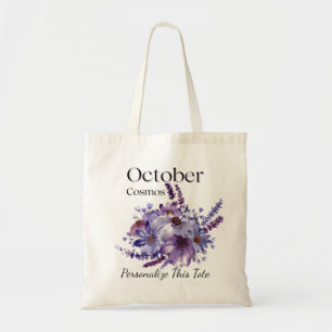 Tote Bag Personnalisé Octobre Anniversaire Fourre-tout avec
