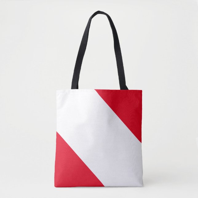 Tote Bag Personnalisé rouge et blanc (Devant)