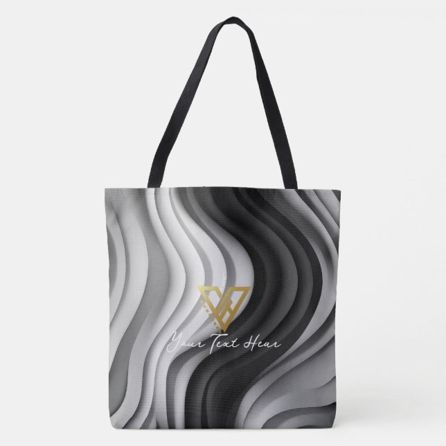 Tote Bag Personnalisé : Serene Swirls Custom Fourre-tout (Devant)