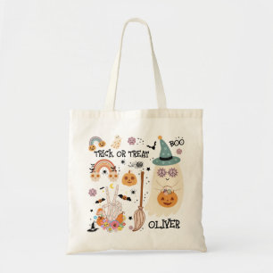 Tote Bag Personnalisé Super Rétro Halloween Enfants Bonbons