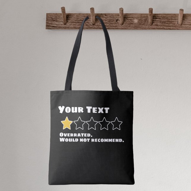 Tote Bag Personnalisé Surévalué Ne Recommanderait Pas (Créateur téléchargé)