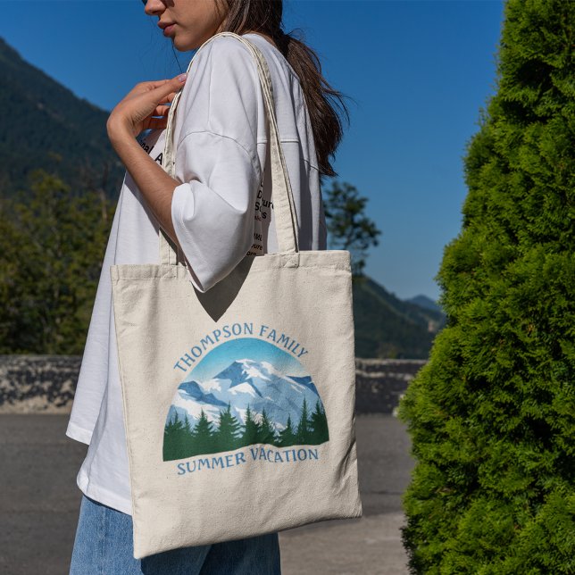 Tote Bag Personnalisé Vacances en famille Blue Mountain For (Créateur téléchargé)