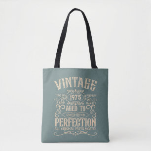 Tote Bag Personnalisé vintage anniversaire whiskey étiquett