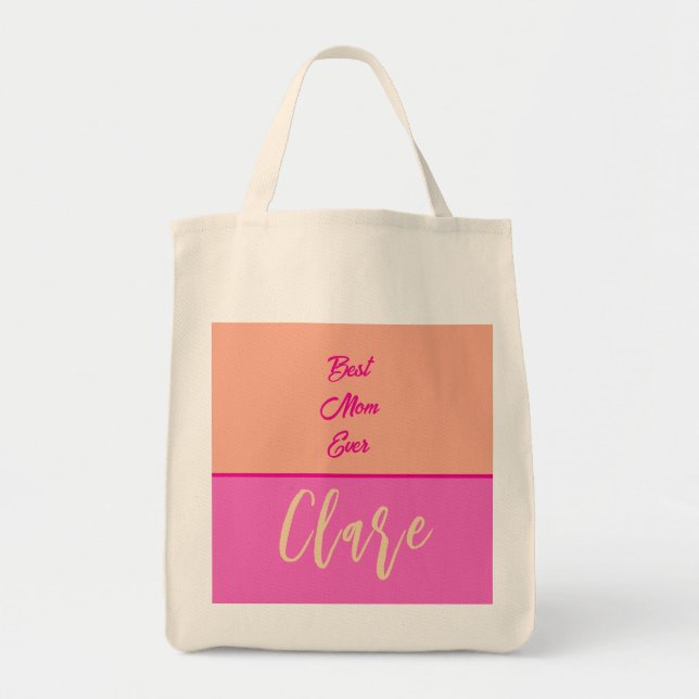 Tote Bag Personnalisé votre nom de maman ROSE ET ROSE (Devant)
