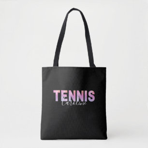 Tote Bag Personnalisée Joueuse de tennis fille Nom personna