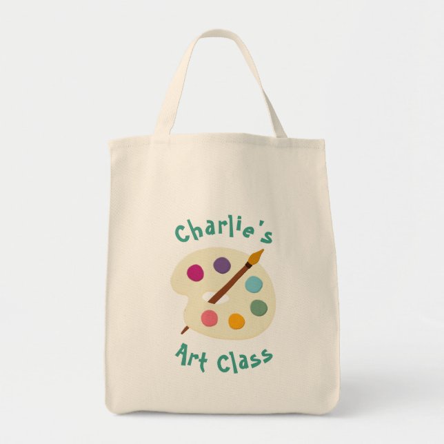 Tote Bag personnalisée NOM Classe d'art Artiste créatif (Devant)