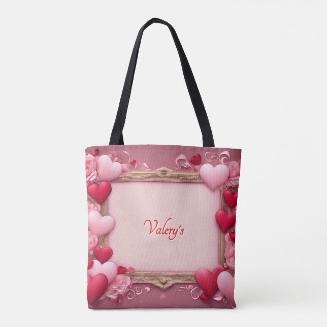 Tote Bag Personnalisée Saint-Valentin Imprimer intégralemen (Dos)