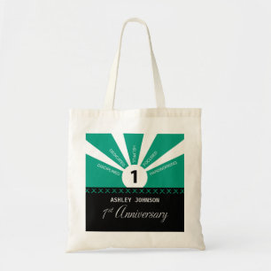 Tote Bag Personnaliser, 1ère année Anniversaire de l'employ