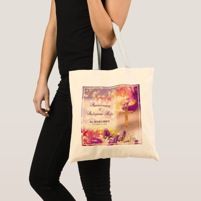 Tote Bag Personnaliser, Anniversaire vie religieuse, Nun (Devant (produit))