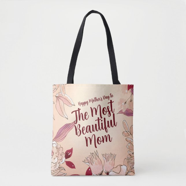 Tote Bag Personnaliser la plus belle maman (Devant)