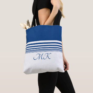 Tote Bag Personnaliser le bleu et le blanc