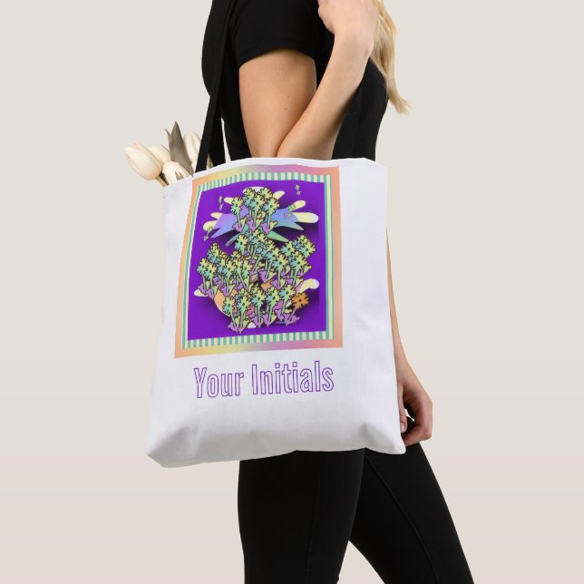 Tote Bag Personnaliser le bosquet de fleurs (De près)