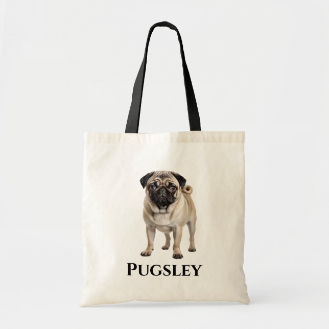 Tote Bag Personnaliser le carlin (Devant)