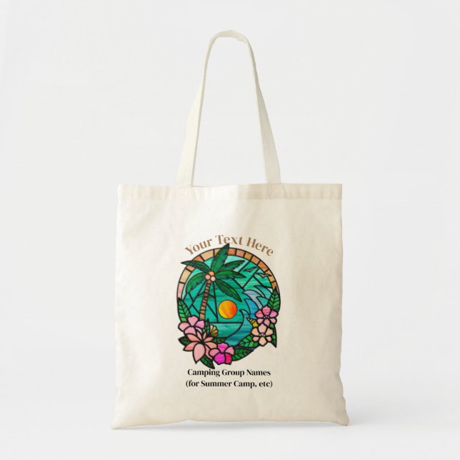 Tote Bag Personnaliser le coucher de soleil sur l'océan ave (Devant)