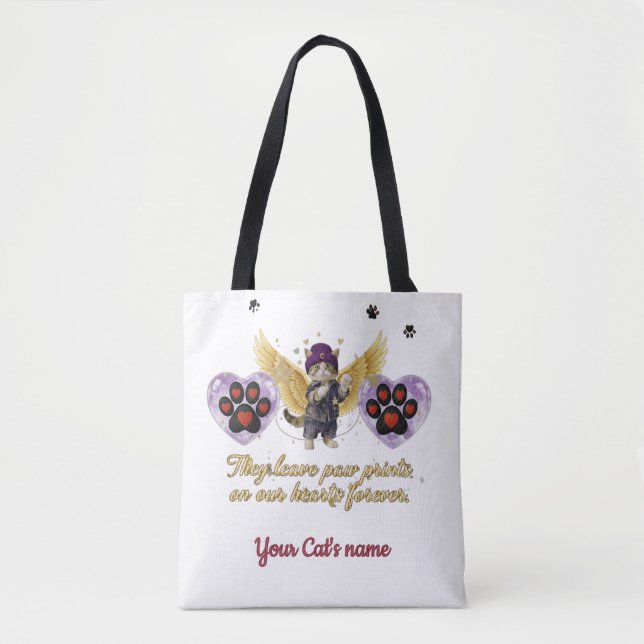 Tote Bag Personnaliser le nom du chat  (Devant)