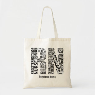 Tote Bag Personnaliser le nom Infirmière inscrite RN