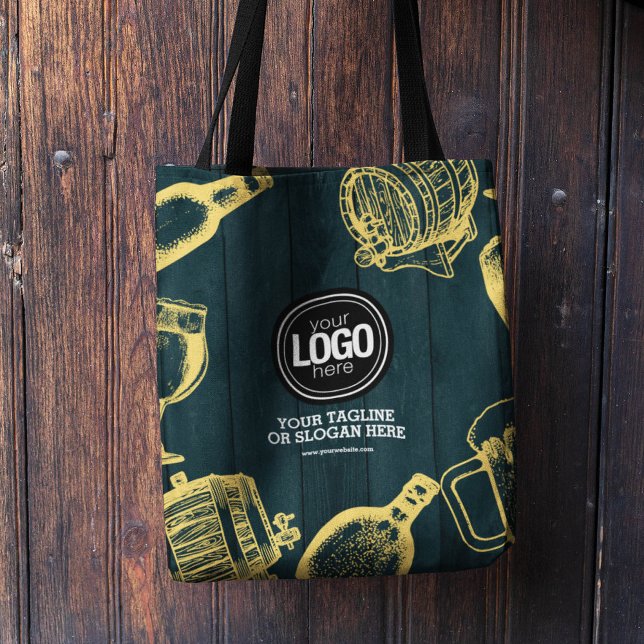 Tote Bag Personnaliser le thème de la brasserie Dark Green (Créateur téléchargé)