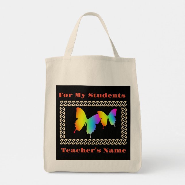 Tote Bag Personnaliser L'Enseignant Pour Mes Étudiants (Dos)