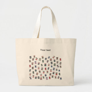 Tote Bag Personnaliser les tuiles Mahjong (symboles) grand 