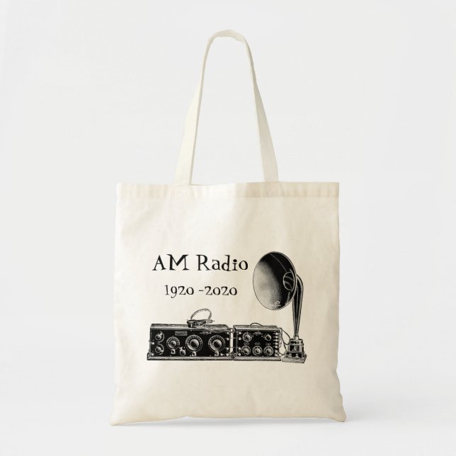 Tote Bag Personnaliser récepteur radio AM Vintage (Devant)