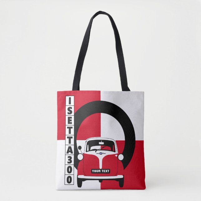 Tote Bag Personnaliser Red Isetta Bubble Micro voiture four (Devant)
