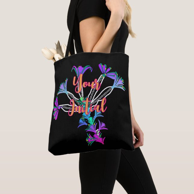 Tote Bag Personnalisez avec vos initiales  (De près)