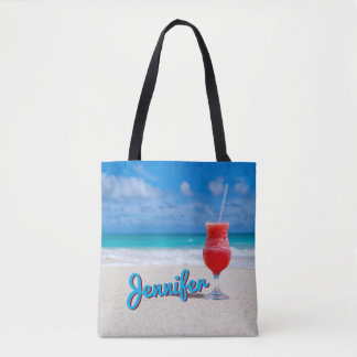 Tote Bag Personnalisez le daiquiri tropical des Caraïbes de