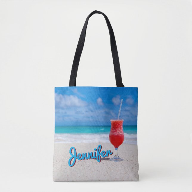 Tote Bag Personnalisez le daiquiri tropical des Caraïbes de (Devant)