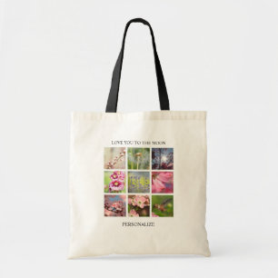 Tote Bag Personnalized Text and Photo Collage