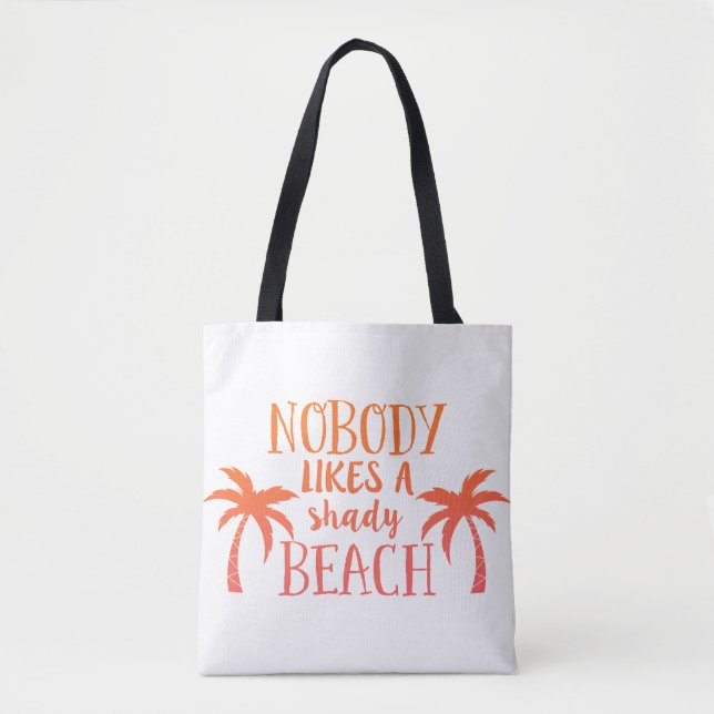 Tote Bag Personne n'aime une plage louche (Devant)