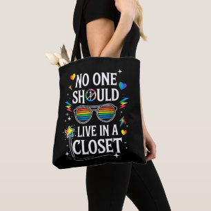 Tote Bag Personne ne devrait vivre dans un placard LGBTQ Ga