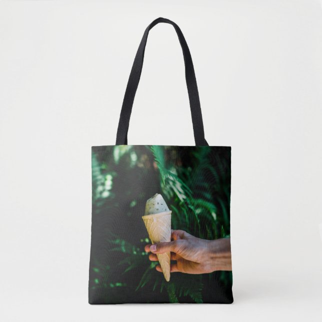 Tote Bag Personne tenant de la crème glacée (Devant)