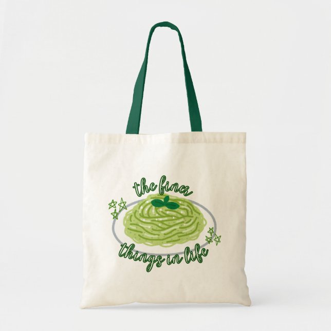 Tote Bag pesto - la série des choses raffinées - (Devant)