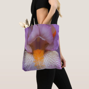 Tote Bag Pétale de fleur d'iris barbu lavande
