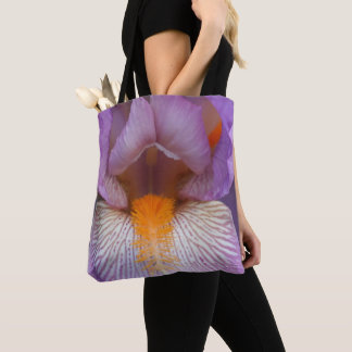 Tote Bag Pétale de fleur d'iris barbu lavande